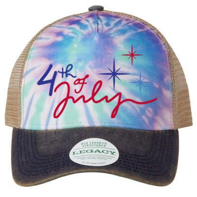 4th Of July Celebration Cute Legacy Tie Dye Trucker Hat