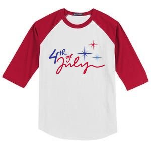 4th Of July Celebration Cute Kids Colorblock Raglan Jersey