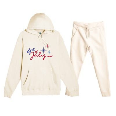 4th Of July Celebration Cute Premium Hooded Sweatsuit Set