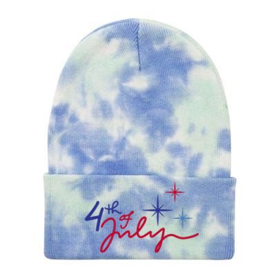 4th Of July Celebration Cute Tie Dye 12in Knit Beanie