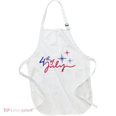 4th Of July Celebration Cute Full-Length Apron With Pockets