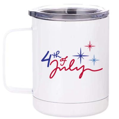 4th Of July Celebration Cute 12 oz Stainless Steel Tumbler Cup