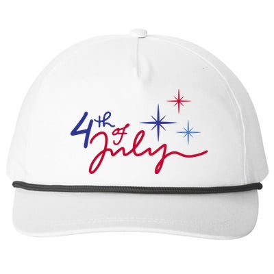 4th Of July Celebration Cute Snapback Five-Panel Rope Hat