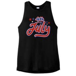 4th Of July Holiday Celebration Ladies PosiCharge Tri-Blend Wicking Tank