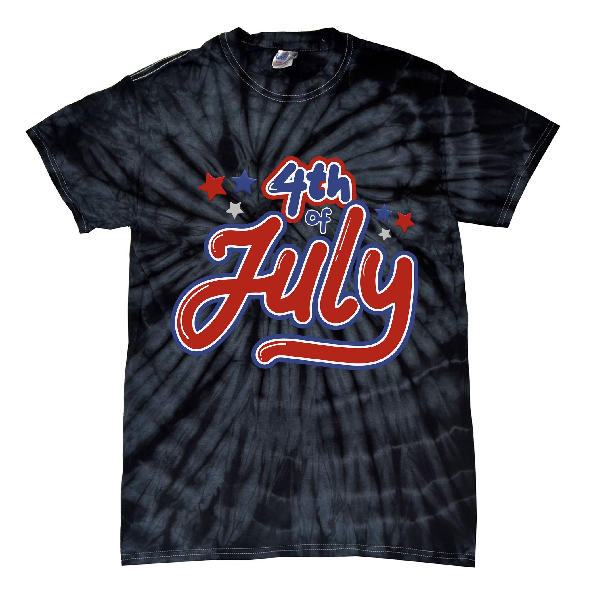 4th Of July Holiday Celebration Tie-Dye T-Shirt