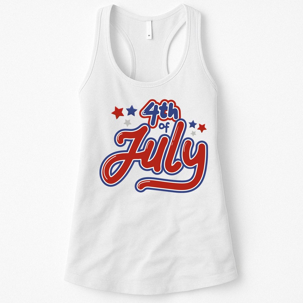 4th Of July Holiday Celebration Womens Tank Top