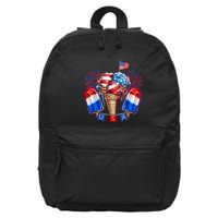 4th Of July Patriotic Ice Cream Popsicle American Flag 16 in Basic Backpack