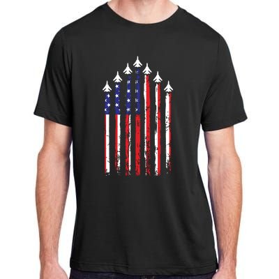 4th Of July Veteran Patriotic Fighter Jets Adult ChromaSoft Performance T-Shirt