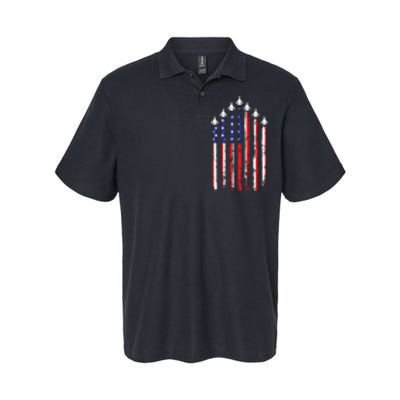 4th Of July Veteran Patriotic Fighter Jets Softstyle Adult Sport Polo