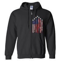 4th Of July Veteran Patriotic Fighter Jets Full Zip Hoodie