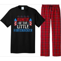 4th Of July Birthday Aunt Auntie Of The Little Firecracker Pajama Set