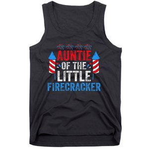 4th Of July Birthday Aunt Auntie Of The Little Firecracker Tank Top