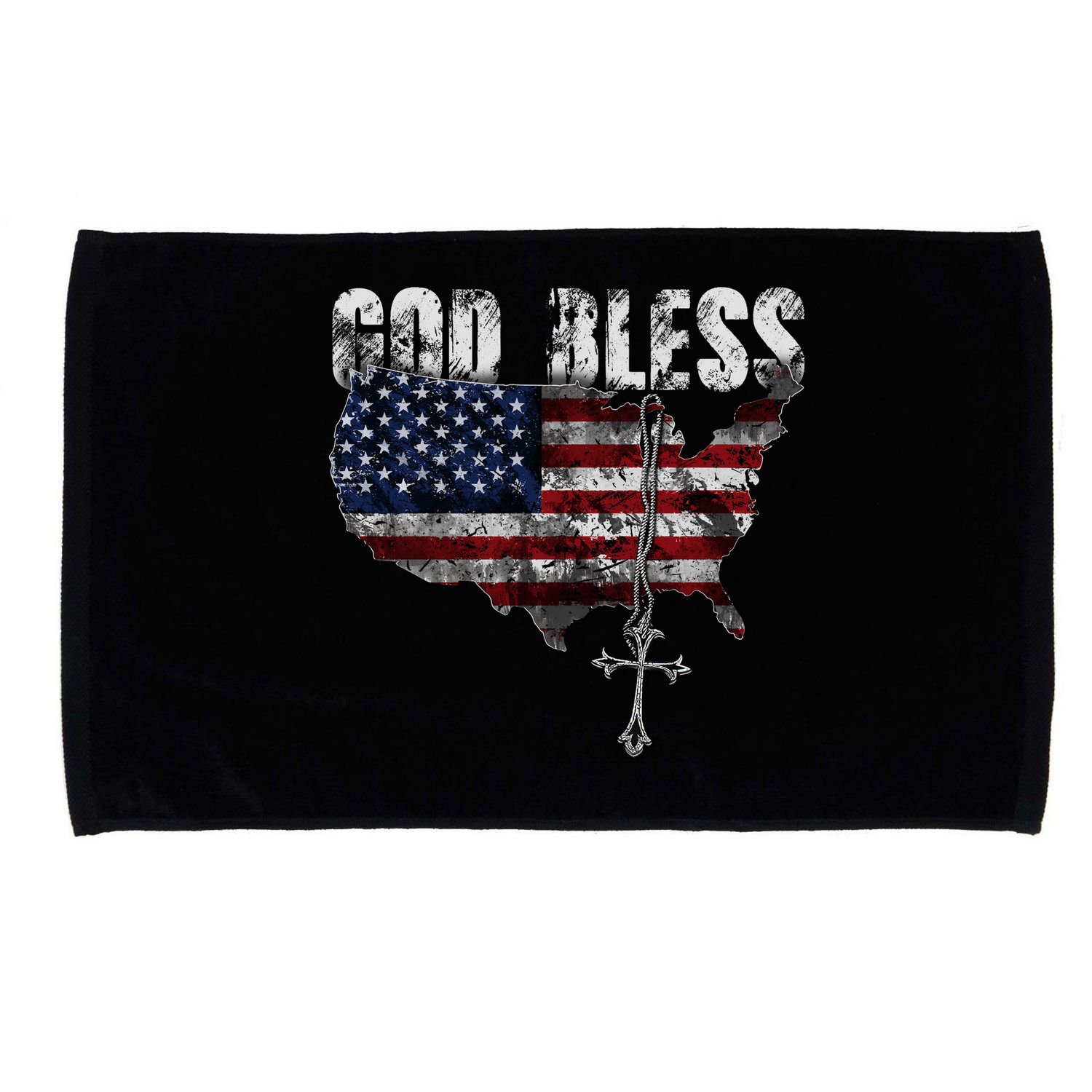 4th Of July American Flag God Bless America Microfiber Hand Towel