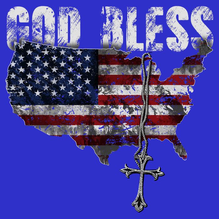 4th Of July American Flag God Bless America Toddler T-Shirt