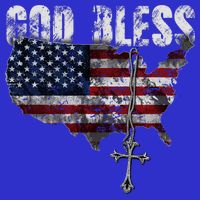 4th Of July American Flag God Bless America Women's V-Neck T-Shirt
