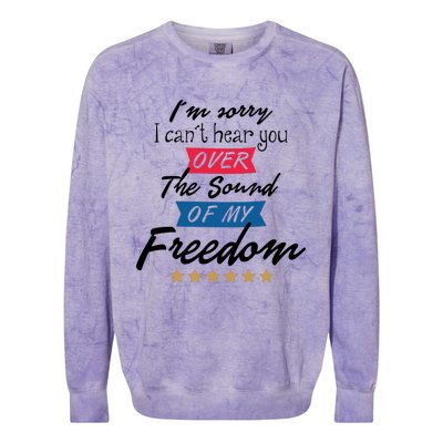 4th Of July Free Sound Of My Freedom Colorblast Crewneck Sweatshirt