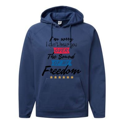 4th Of July Free Sound Of My Freedom Performance Fleece Hoodie