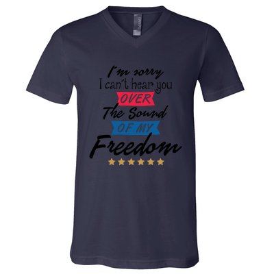 4th Of July Free Sound Of My Freedom V-Neck T-Shirt