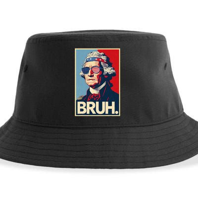 4th Of July 2025 George Washington Bruh Sustainable Bucket Hat