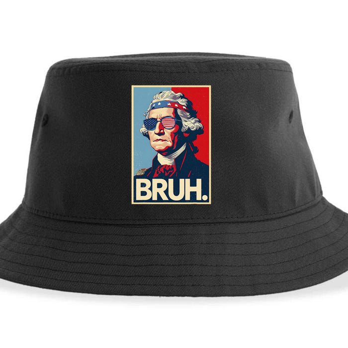 4th Of July 2025 George Washington Bruh Sustainable Bucket Hat