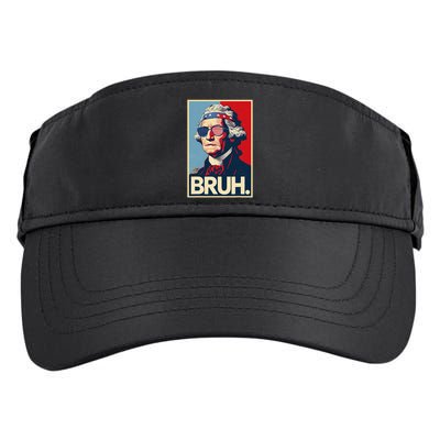 4th Of July 2025 George Washington Bruh Adult Drive Performance Visor