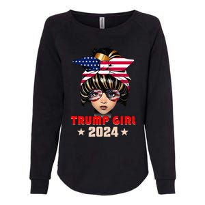 4th Of July Trump 45 47 Trump Girl 2024 Womens California Wash Sweatshirt