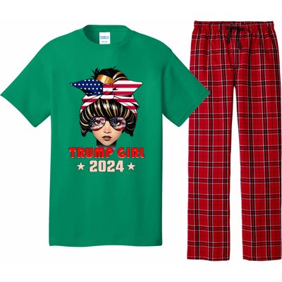 4th Of July Trump 45 47 Trump Girl 2024 Pajama Set