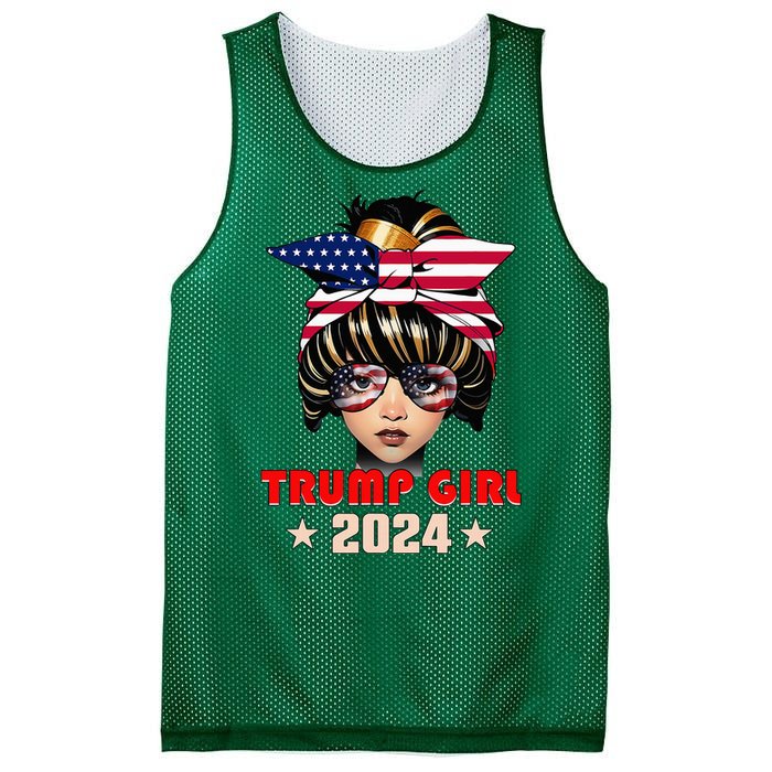 4th Of July Trump 45 47 Trump Girl 2024 Mesh Reversible Basketball Jersey Tank