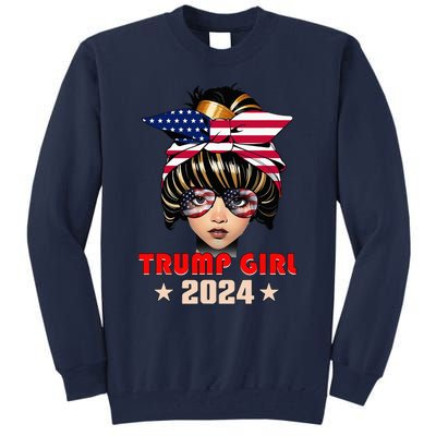 4th Of July Trump 45 47 Trump Girl 2024 Tall Sweatshirt