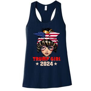 4th Of July Trump 45 47 Trump Girl 2024 Women's Racerback Tank