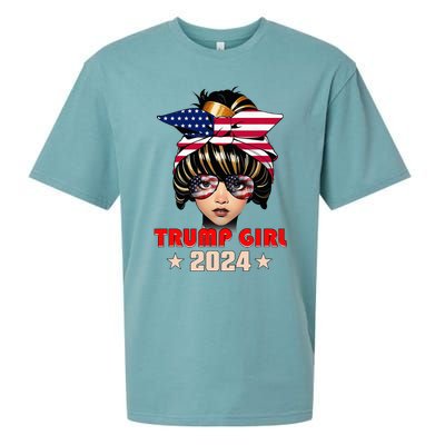 4th Of July Trump 45 47 Trump Girl 2024 Sueded Cloud Jersey T-Shirt