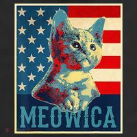 4th of July Meowica Kitty Cat Cool Comfort Performance Bucket Hat