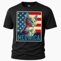 4th of July Meowica Kitty Cat Cooling Performance Crew T-Shirt