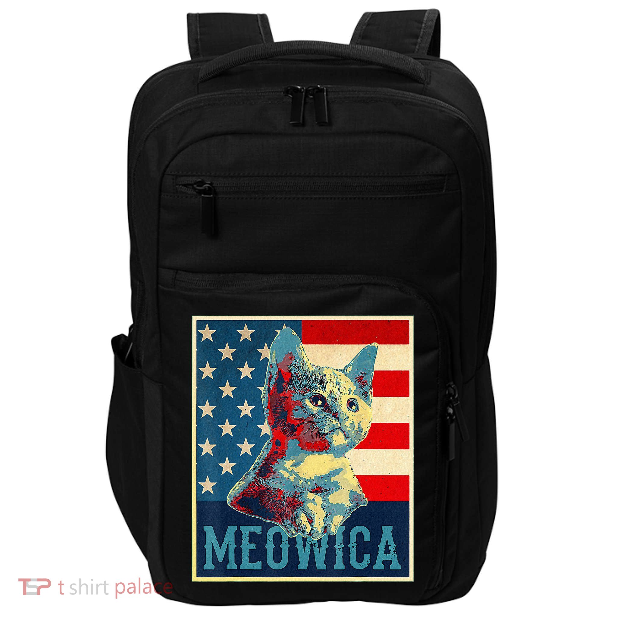 4th of July Meowica Kitty Cat Impact Tech Backpack