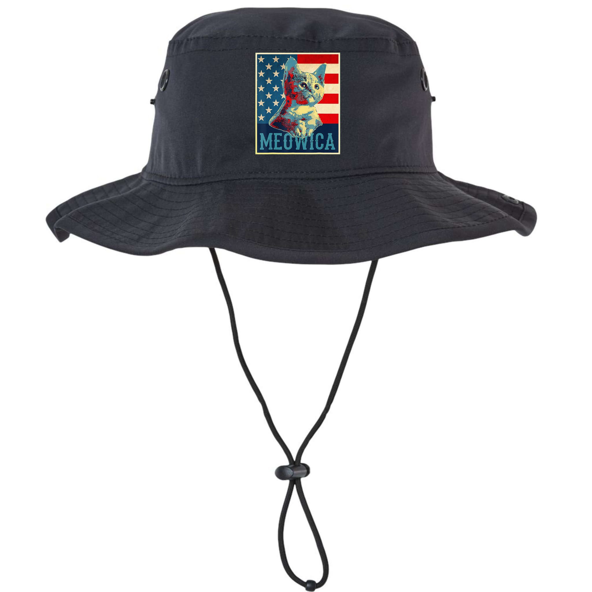 4th of July Meowica Kitty Cat Bucket Hat