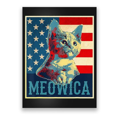 4th of July Meowica Kitty Cat Poster