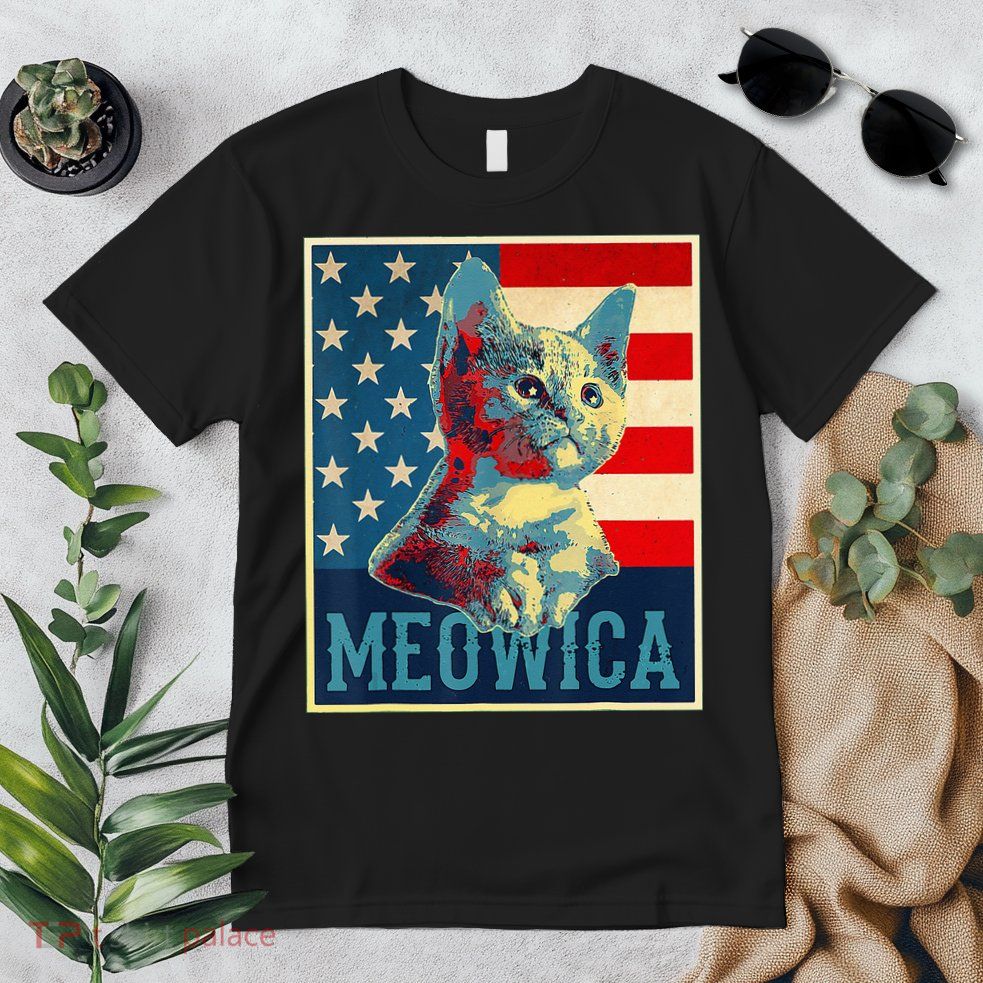 4th of July Meowica Kitty Cat Premium T-Shirt