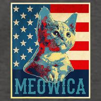 4th of July Meowica Kitty Cat Vector Backpack
