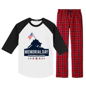 4th Of July Remember And Honor Memorial Day Gift For Veteran Raglan Sleeve Pajama Set