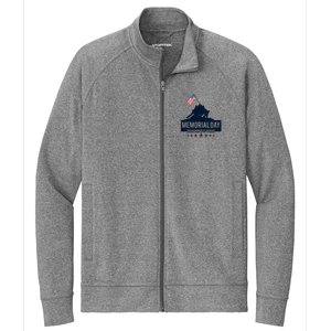 4th Of July Remember And Honor Memorial Day Gift For Veteran Stretch Full-Zip Cadet Jacket