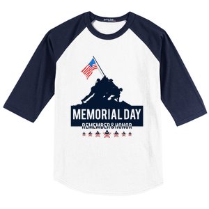 4th Of July Remember And Honor Memorial Day Gift For Veteran Baseball Sleeve Shirt