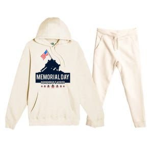 4th Of July Remember And Honor Memorial Day Gift For Veteran Premium Hooded Sweatsuit Set