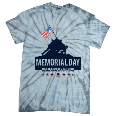 4th Of July Remember And Honor Memorial Day Gift For Veteran Tie-Dye T-Shirt