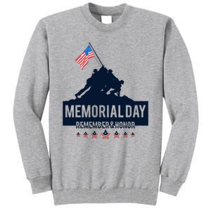 4th Of July Remember And Honor Memorial Day Gift For Veteran Tall Sweatshirt