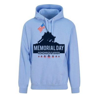 4th Of July Remember And Honor Memorial Day Gift For Veteran Unisex Surf Hoodie