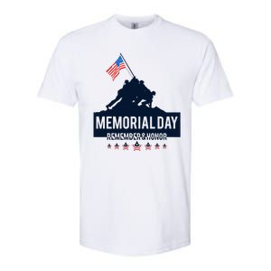 4th Of July Remember And Honor Memorial Day Gift For Veteran Softstyle CVC T-Shirt