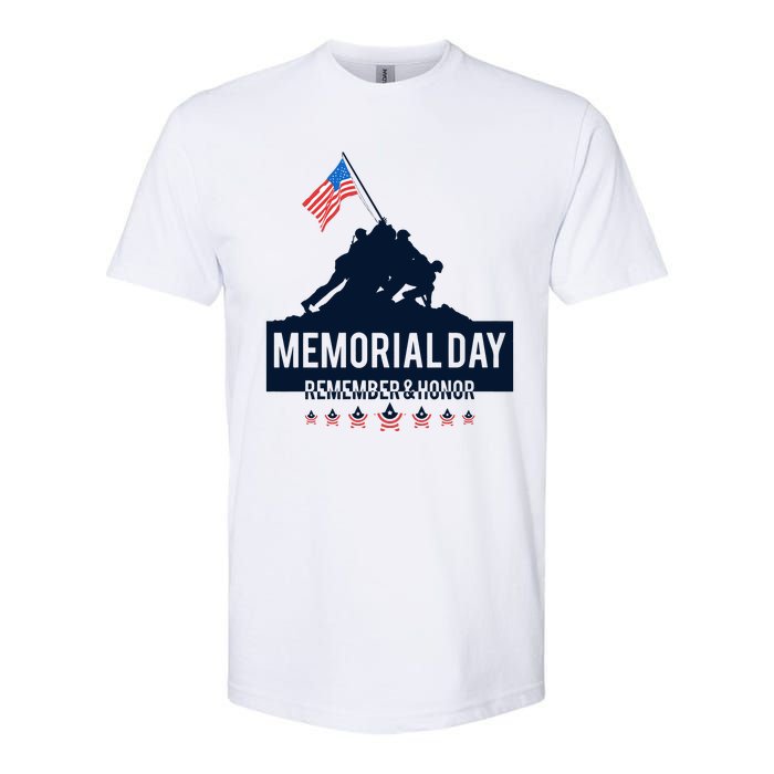 4th Of July Remember And Honor Memorial Day Gift For Veteran Softstyle CVC T-Shirt