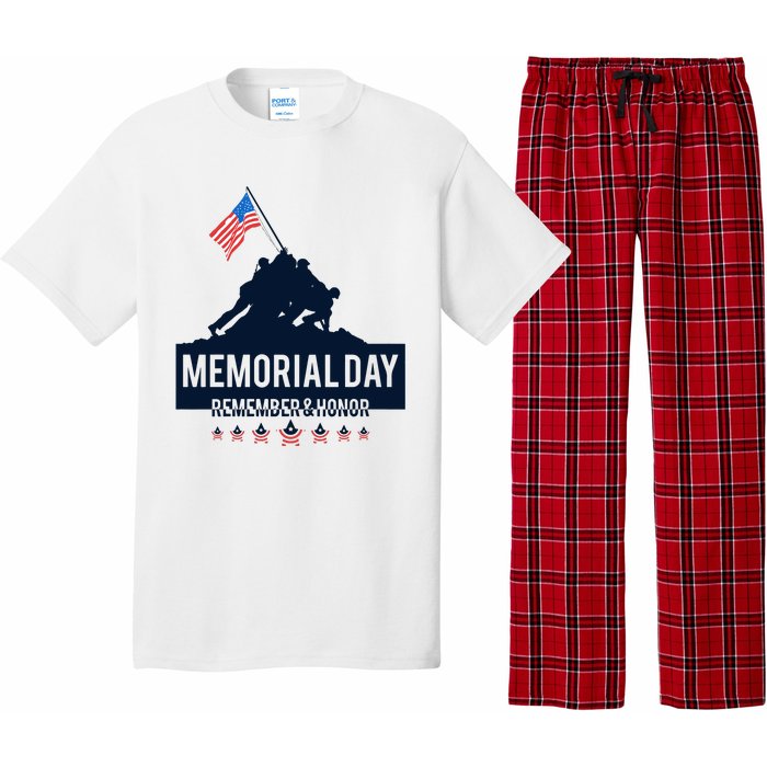 4th Of July Remember And Honor Memorial Day Gift For Veteran Pajama Set