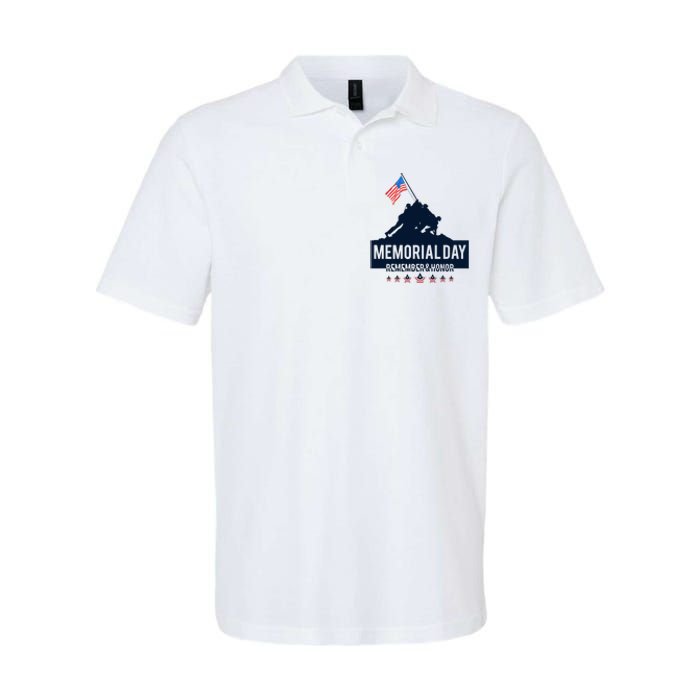 4th Of July Remember And Honor Memorial Day Gift For Veteran Softstyle Adult Sport Polo