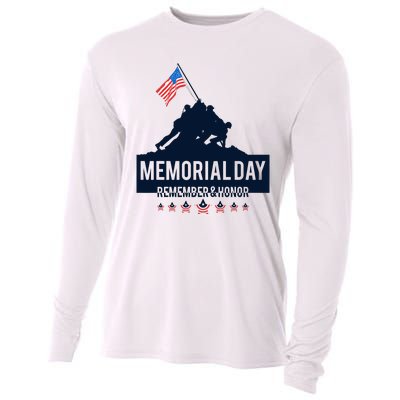 4th Of July Remember And Honor Memorial Day Gift For Veteran Cooling Performance Long Sleeve Crew